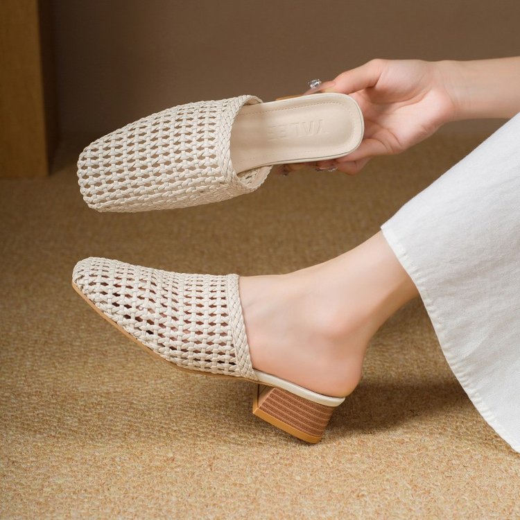 Summer New Arrival Womens Fashion Sandals With Woven Uppers