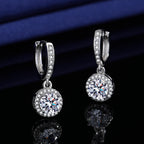 Fashionable High-Carbon Stone Tassel Princess Earrings For Women