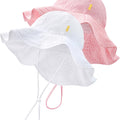 Baby Sun Hat Wide Brim Adjustable Toddler Beach Bucket Hat