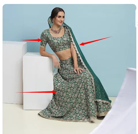 Indian Clothing Lengha Women's New Dance Ethnic Style Scarf Traditional Clothing