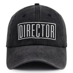 2pcs Director Filmmaker Hats For Women Men, Adjustable Embroidered Wash Cotton Baseball Cap
