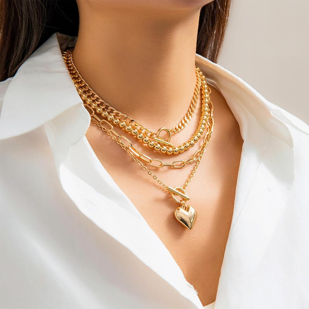 Chunky Necklace for Women Layered Necklaces for Women
