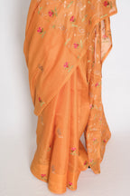 Bella | Sun-Kissed Yellow Kota Silk Saree | Soft, Flowy Floral Embroidery