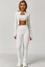 The Eloise Jacket Sports Bra Leggings 3-Piece Set