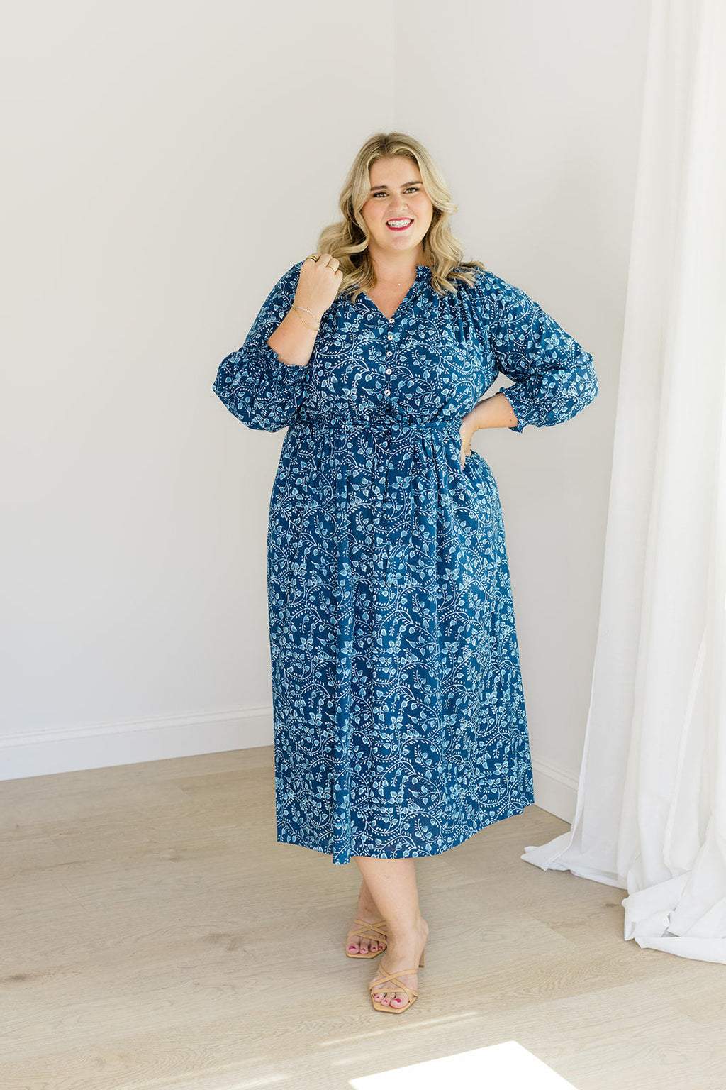 The Savana Midi Dress in Winter Blossom - Final Sale