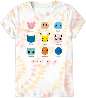Girls Pokemon Tie-Dye Graphic T-Shirt, Character Tee for Kids Sizes 4-16