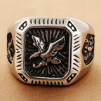 Mens Stainless Steel Eagle Ring