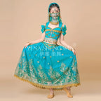 Children's Indian Princess Belly Dance Set Eastern Indian Dance Sari Girl Performance Clothing Children's Stage Costumes