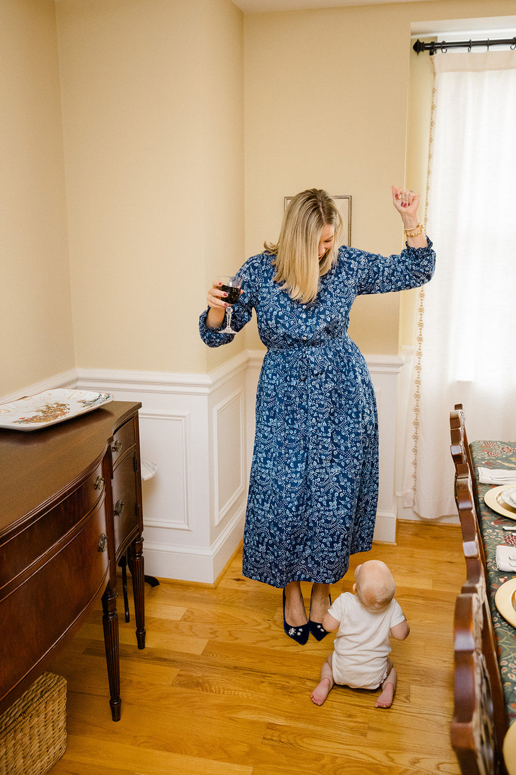 The Savana Midi Dress in Winter Blossom - Final Sale