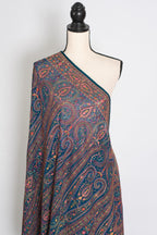 Mira | Cobalt Blue Georgette Saree | All-Over Multicolor Kashmiri Embroidery