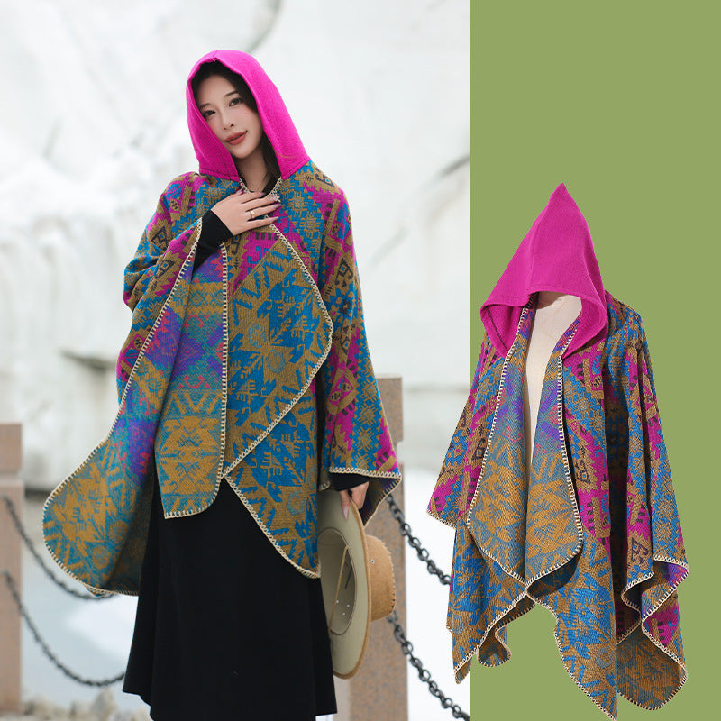 Dali Tourism Ethnic Style Shawl Northwest Thickened Warm Scarf