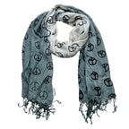 Understated Elegance Subtle Pattern Scarf Grey Printed Scarf,vacation,daily Life,evening Party,Office Appropriate Subtlety For Women Men