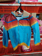 Women's Casual Hooded Printed Short Cotton Jacket