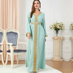 Eid Muslim Party Dress for Women Abaya Emboridery Jalabiya Morocco Dresses Abayas Kaftan Abaya Islam Vestidos Arab Long Robe