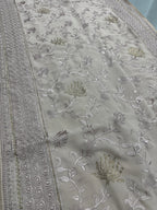Ruma | Pastel Brown Georgette Partywear Saree | Trending Bollywood Design