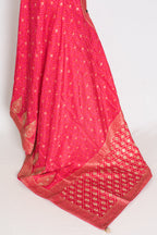Mili | Hot Pink Dola Silk Embroidery Saree | Sequins & Zari Accents