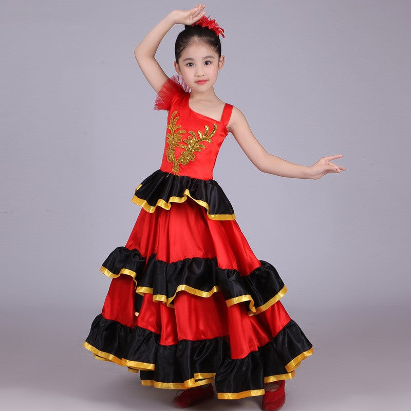 Bullfighting Dance Swing Children Show Performance Costume