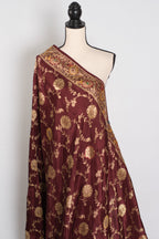Shruti : Coffee Brown Dola Silk Banarasi Saree with 38 Size Blouse