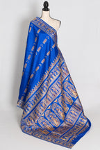 Nila | Royal Blue and Gold Handwoven Swarnachari Pure Silk Saree