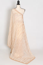 Sia | Cream and Gold Soft Organza Saree | Summer Wedding & Cocktail Partywear