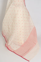 Jamini | Traditional White & Red Bengal Cotton Jamdani Saree