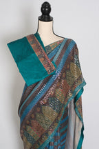 Eva | Metallic Blue & Multi-Tone Sequin Saree | Perfect Cocktail Wear