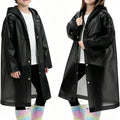 2 Pack Raincoats for Kids, Reusable Rain Ponchos with Hood and Sleeves Rain Coats for Boys and Girls