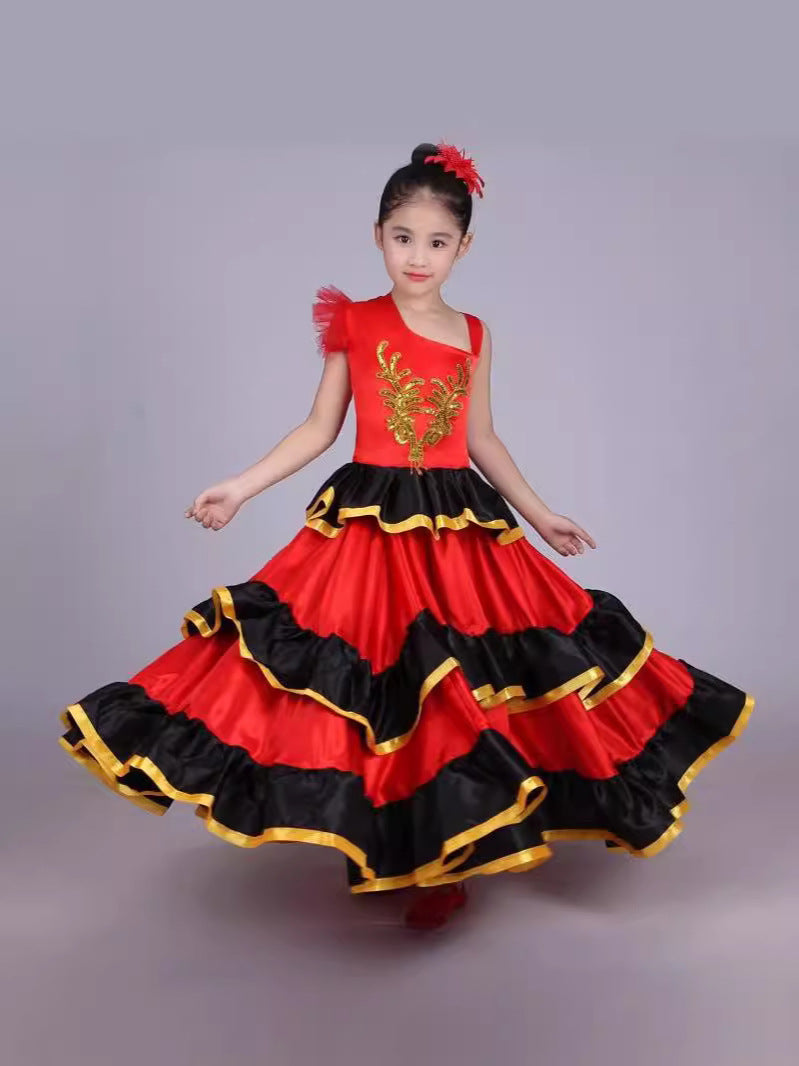 Bullfighting Dance Swing Children Show Performance Costume
