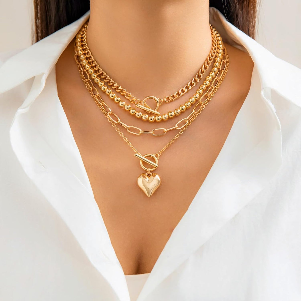 Chunky Necklace for Women Layered Necklaces for Women