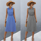 European And American Women's Clothing Button Shirt Dress