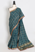 Gini | Greenish Blue Gharchola Saree| Budget-Friendly Lightweight Festive Wear