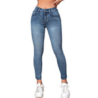 High-elastic Versatile Slim-fit Mid-rise Skinny Pants Relaxed Fit
