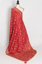 Rukhmini | Red Dola Silk Bridal Banarasi Saree | Hand Embroidery Work