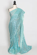 Naaz | Turquoise Blue Sequin Saree | Trending Bollywood Indian Partywear