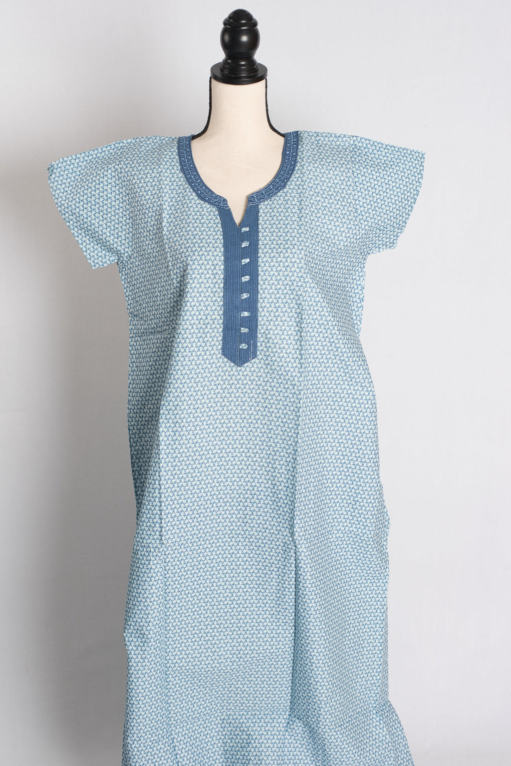Printed Blue Pure Cotton Nightwear in Regular Size — Style A (Aug)