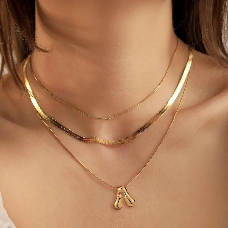 Fashion Letter Stainless Steel Design Necklace