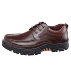 Casual Leather Shoes Men's Summer Breathable Non-stinky Feet Work Shoes