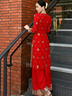 Female Indian Traditional Dance Dress Long Sleeve Tops Pants Bollywood Dance Saree Veil Suit Belly Dance Stage Clothing DQL10759