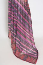 Ruhi | Pink Designer Sequin Saree | Bollywood Style Multi-Tonal Striped Shimmer