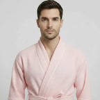 Premium Waffle Piping Robe for Men