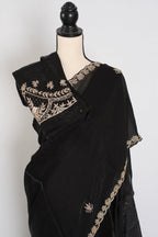 Gauri | Black Designer Partywear Saree with Intricate Embroidery