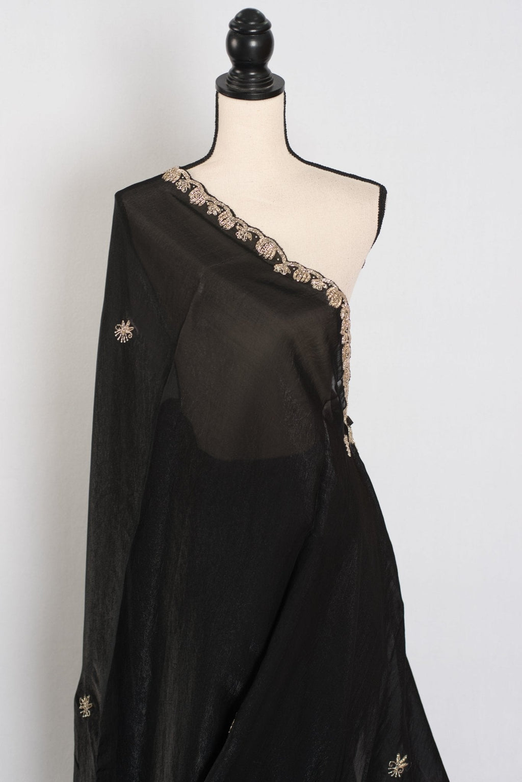 Gauri | Black Designer Partywear Saree with Intricate Embroidery