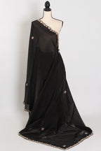 Gauri | Black Designer Partywear Saree with Intricate Embroidery