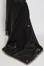 Gauri | Black Designer Partywear Saree with Intricate Embroidery