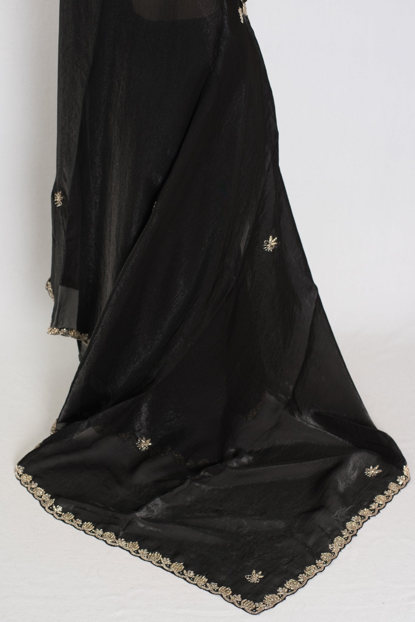 Gauri | Black Designer Partywear Saree with Intricate Embroidery
