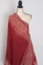 Gitanjali: Rust Brown Hand Block Printed Saree | Soft Linen Cotton