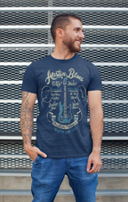 Men's Austin Blues Music Guitar T-Shirt