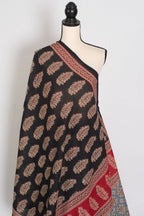 Kala: Black Mulmul Cotton Saree with Kalamkari Prints | Pure Cotton