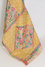 Katha : Silk Mark Pure Tussar Silk Kantha Stitch Saree | Hand Embroidered