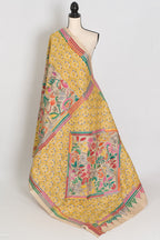 Katha : Silk Mark Pure Tussar Silk Kantha Stitch Saree | Hand Embroidered